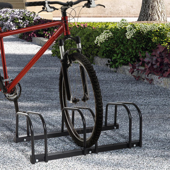 Bicycle Parking Stand - Secure Floor/Wall Mount Cycle Rack with Locking Feature, 76x33x27 Inches - Ideal for Organizing Garage Space & Protecting Bikes