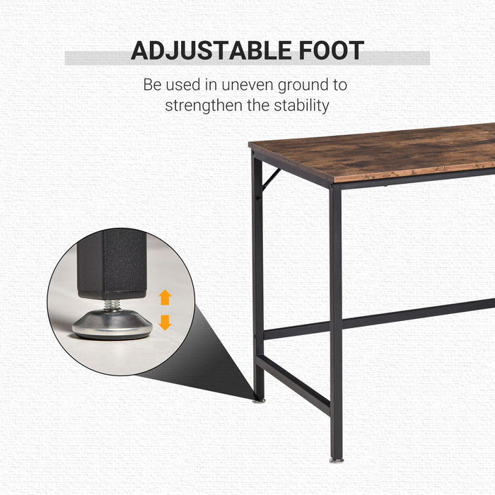 Modern Study and Writing Desk with Dual Storage Shelves - Sturdy Steel Frame Home Office Workstation - Versatile Setup with Adjustable Shelving, 120x60x76cm