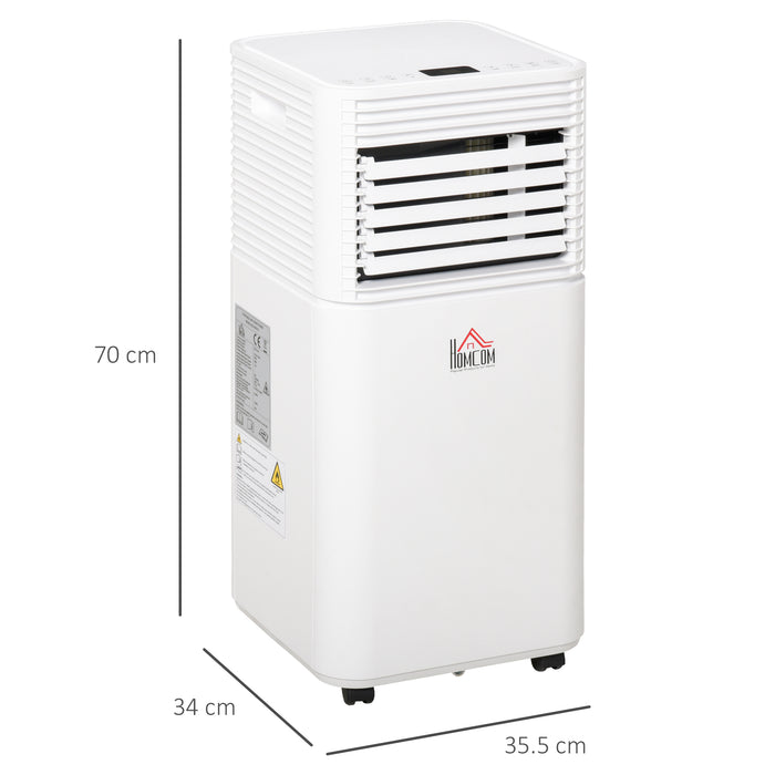 7000 BTU 4-in-1 Air Conditioner - Compact Portable Cooling, Dehumidifying, Ventilating w/ Fan, Remote, LED Display - 24H Timer & Auto Shut-Off for Small Rooms & Offices