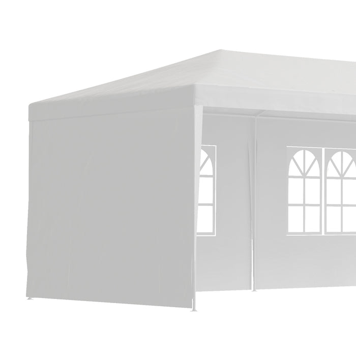 9x3m Garden Gazebo Marquee - Outdoor Party and Wedding Canopy Tent, White - Elegant Shelter for Special Events