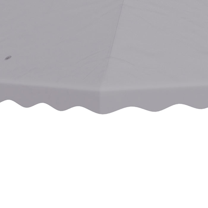 3 x 3m Gazebo Canopy Top - Two-Tiered Light Grey Roof Replacement Cover - Ideal for Outdoor Patio Shelter Enhancement