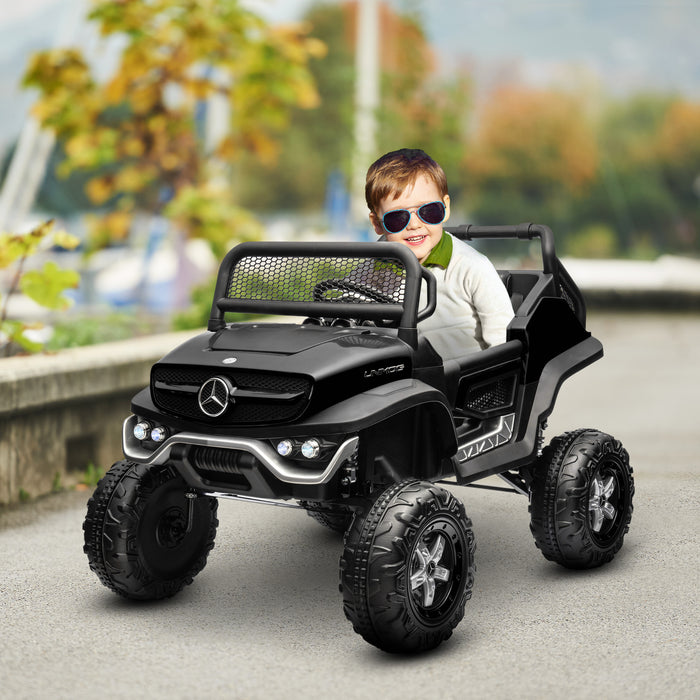 Mercedes-Benz 12V Kids Electric Ride-On Car - Battery-Powered Off-Road Vehicle with Remote Control & Lights - Fun and Safe Driving Experience for Children