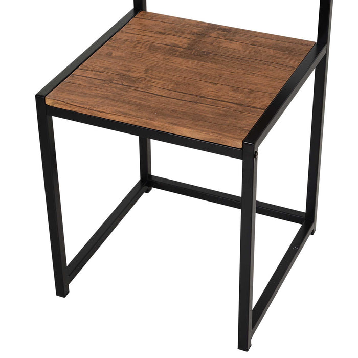 Industrial-Style 3-Piece Table & Stool Set - Sturdy Steel Frame with MDF Panels - Perfect for Living Room or Home Bar Spaces