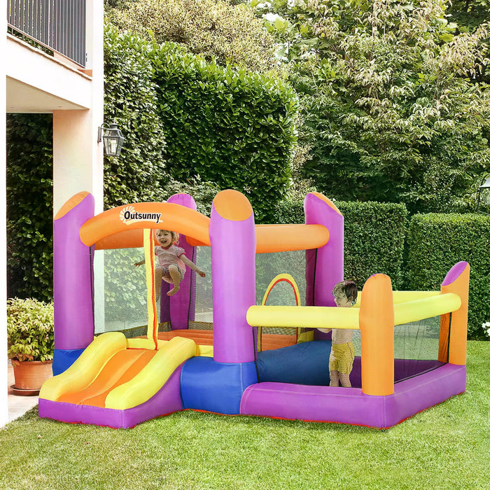 Inflatable Kids Bounce Castle with Slide and Pool - 3-in-1 Outdoor Trampoline, Water Play Area - Fun Activity Center for Children Ages 3-12