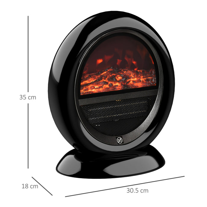 Electric Fireplace Heater with Realistic Flames - 1500W Free Standing Unit, Overheat Protection & Adjustable Head - Cozy Heating Solution for Home Use