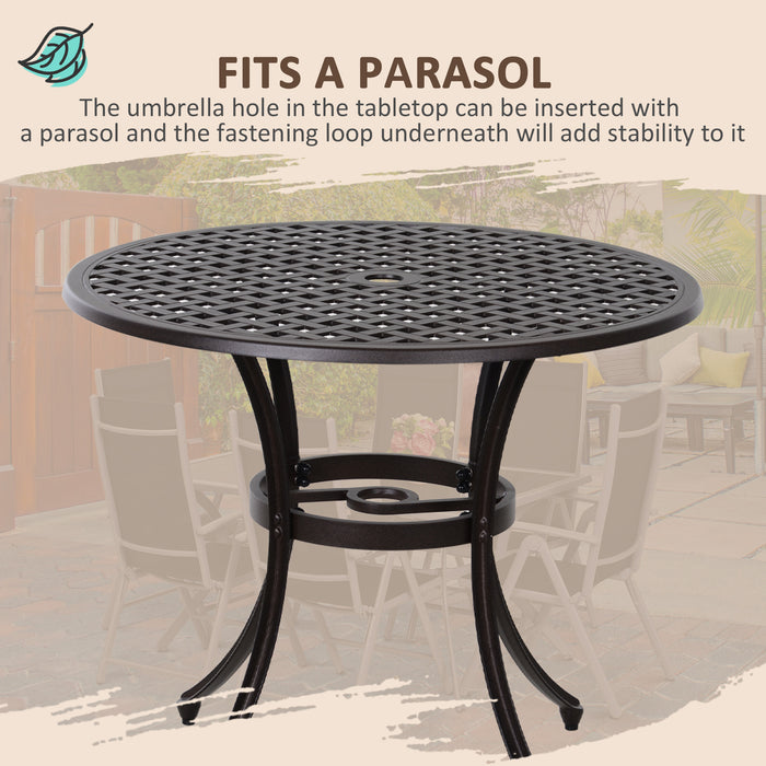 Cast Aluminium 4-Seater Set - Elegant Outdoor Garden Furniture with Table & Chairs - Ideal for Patio Dining and Entertaining