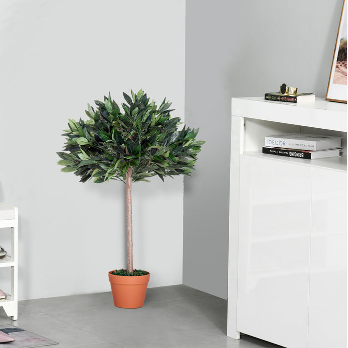 3ft Faux Olive Tree with Lush Green Leaves - Perfect Indoor Decorative Plant for Home or Office - Potted in Stylish Orange Container