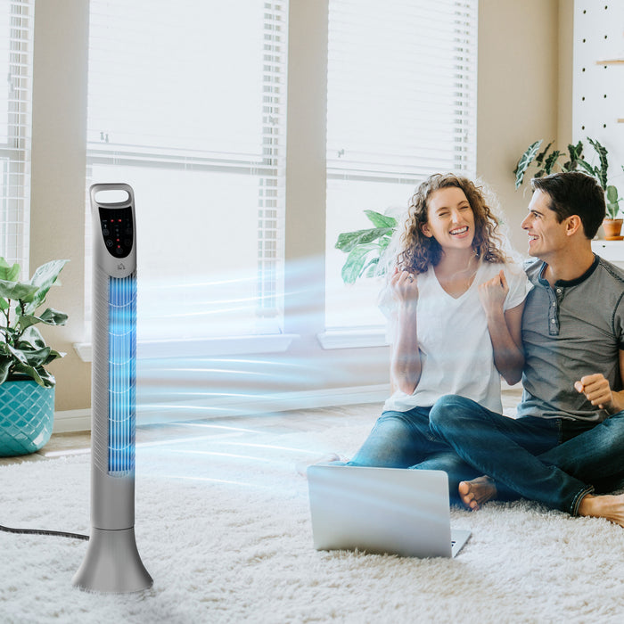 Freestanding 36'' Tower Fan with LED Display - 3 Speed Settings, 3 Modes, 70° Oscillation, 7.5-Hour Timer - Includes 5M Range Remote Control for Convenient Cooling