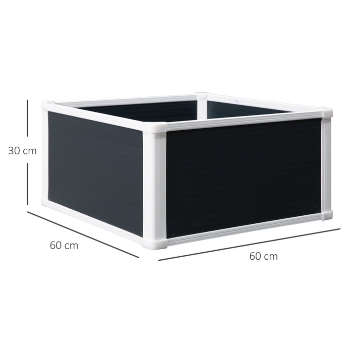 Elevated Garden Bed - Outdoor Patio Planter for Flowers, Vegetables & Plants - Durable PP Material, 60x60x30cm Growth Container