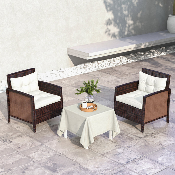 Patio Comfort 4-Piece Set - White Seat Cushions and Back Pillows for Chairs - Ideal for Indoor and Outdoor Comfort