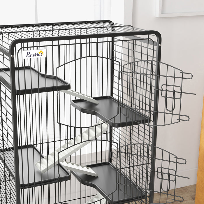 Five-Tier 131cm Pet Habitat - Spacious Removable Cage for Small Animals - Ideal Home for Hamsters, Birds, and Other Petite Creatures