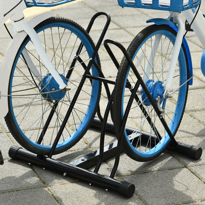 Indoor Steel Bike Rack - Double-Sided, Space-Saving Design in Black - Ideal for Urban Cyclists and Apartment Living