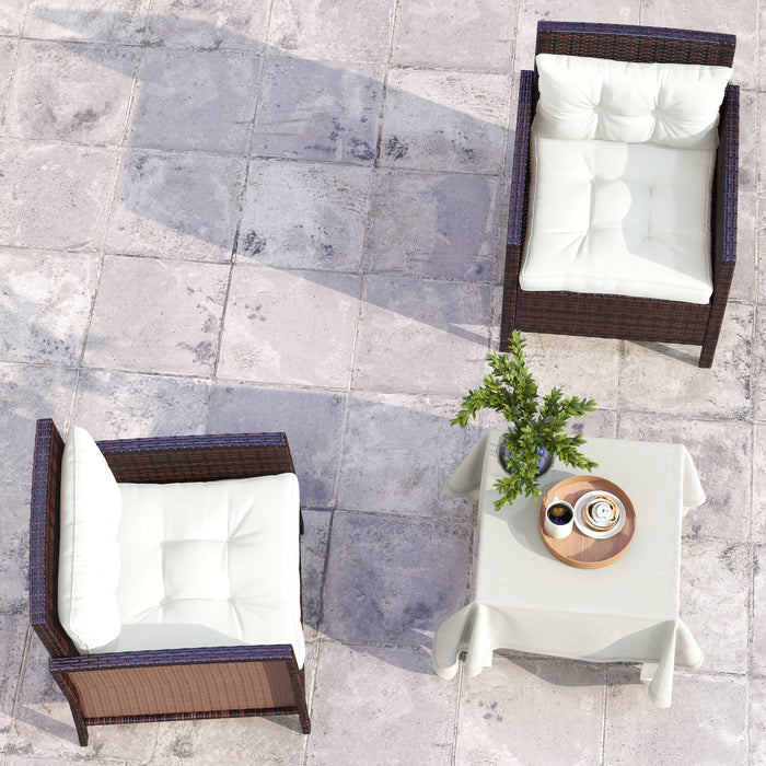 Patio Comfort 4-Piece Set - White Seat Cushions and Back Pillows for Chairs - Ideal for Indoor and Outdoor Comfort