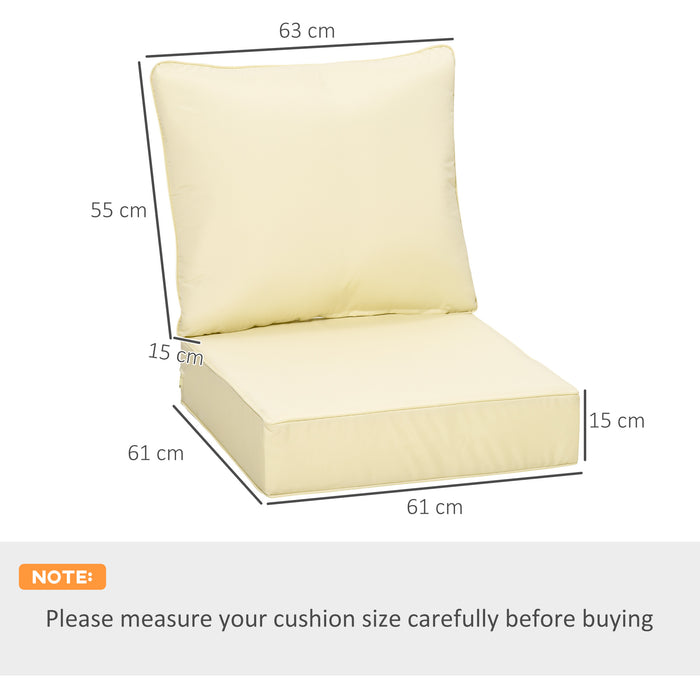 Outdoor Deep Seating Chair Cushions - Comfortable Patio Seat and Back Cushion Set - Ideal for Garden Furniture Refresh