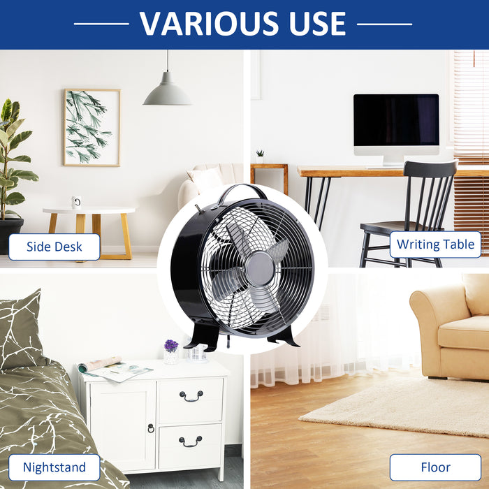 Electric 26cm Desk Fan with 2 Speeds and Safety Guard - Anti-Slip Portable Cooling Fan for Home and Office - Ideal for Bedroom Spaces and Personal Use