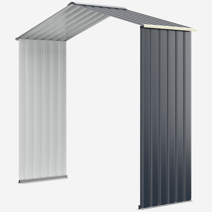 Extension Kit for Outdoor Storage Shed - Suitable for 195 cm Shed Width - Ideal for Expanding Your Existing Shed Space