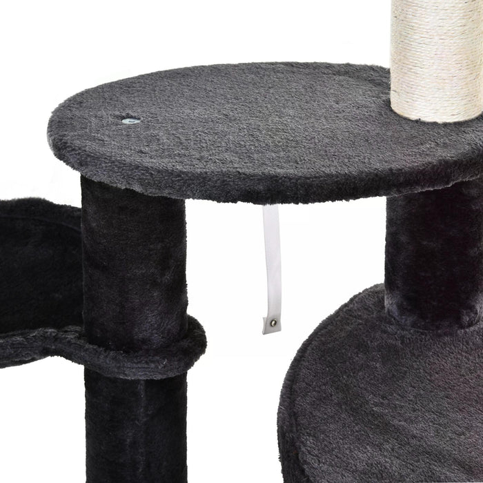 Cat Climber Deluxe - Multi-Level Adjustable Cat Tree with Carpeted Shelves, Cozy Condo & Sisal Scratching Posts - Perfect for Playful Felines & Indoor Scratch Training
