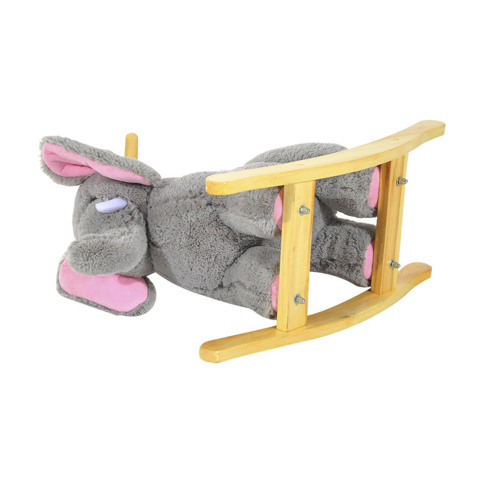 Plush Elephant Ride-On Toy for Kids - Soft and Cuddly Toddler Riding Animal - Grey Elephant Comfort and Fun for Children