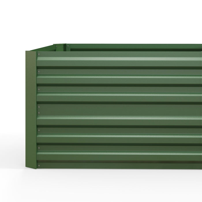 Galvanized Steel Raised Garden Bed - Durable Outdoor Planters with Multi-Reinforced Rods, 180 x 90 x 59 cm, Green - Ideal for Gardening Enthusiasts and Urban Farmers