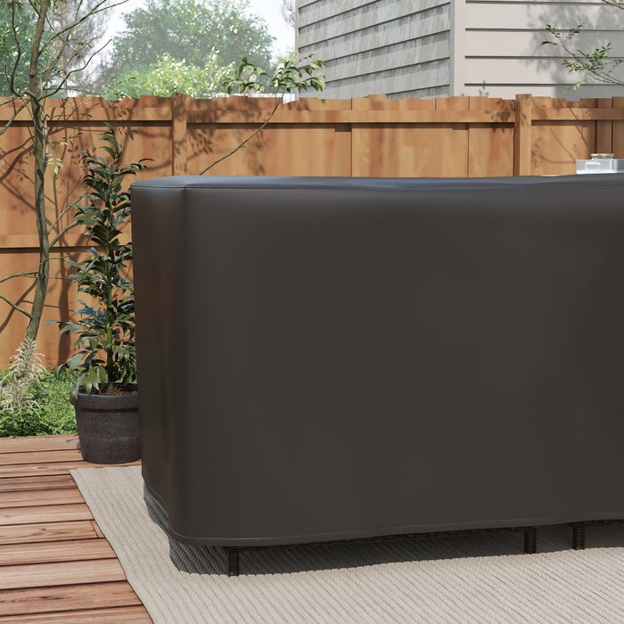 L-Shaped Protective Cover - 250x250cm Waterproof Outdoor Furniture Protector - Ideal for Garden Sofa and Patio Set