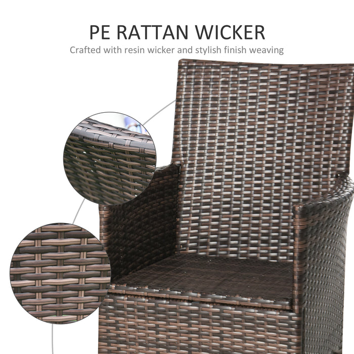 4-Piece Rattan Chair Set - Comfortable Cushioned Patio Sofa Chairs - Ideal for Outdoor Furniture Ensemble