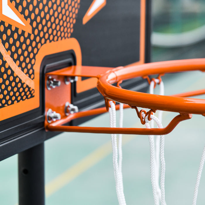 Adjustable 1.56m-2.1m Basketball Stand with Wheels - Portable Hoop & Backboard System, 38cm Rim Diameter - Ideal for Kids and Teenagers, Indoor & Outdoor Play