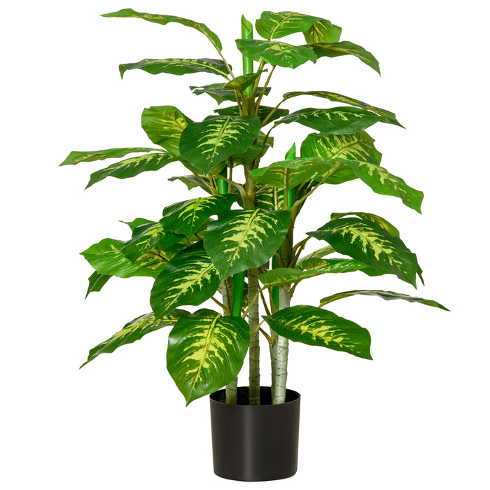 Artificial Evergreen Tree - 95cm Tall, Faux Plant with Nursery Pot for Home & Garden Decoration - Ideal for Indoor and Outdoor Spaces