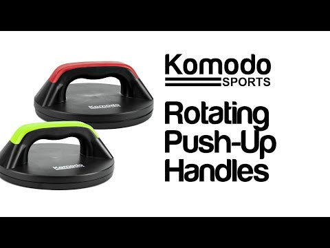 Komodo Fitness Rotating Push-Up Grips - Sturdy Non-Slip Handles for Upper Body Workout - Enhances Strength & Reduces Wrist Strain