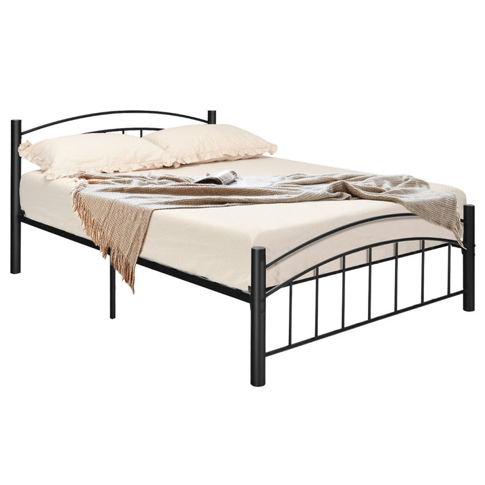 Metal Frame Bed - Full Size Platform Bed with Headboard, Features Sturdy Design - Ideal Bedroom Solution for Comfortable Sleeping Experience