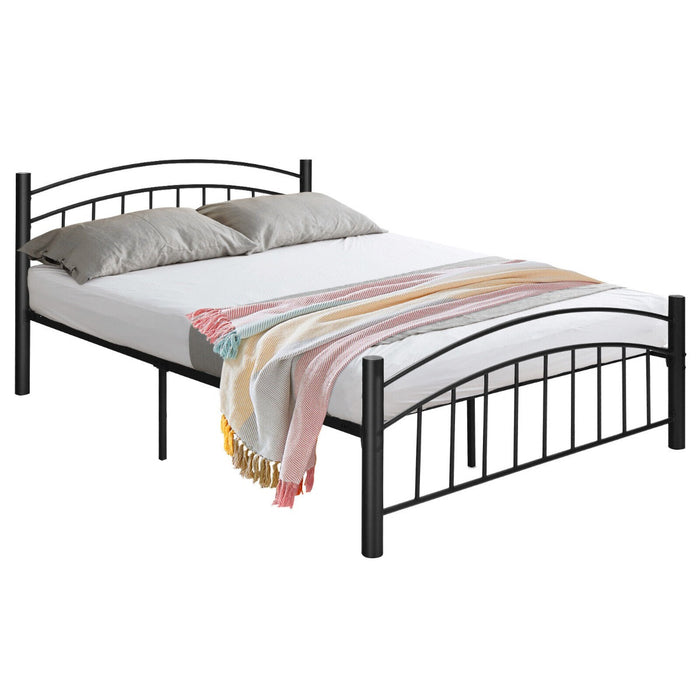 Metal Frame Bed - Full Size Platform Bed with Headboard, Features Sturdy Design - Ideal Bedroom Solution for Comfortable Sleeping Experience