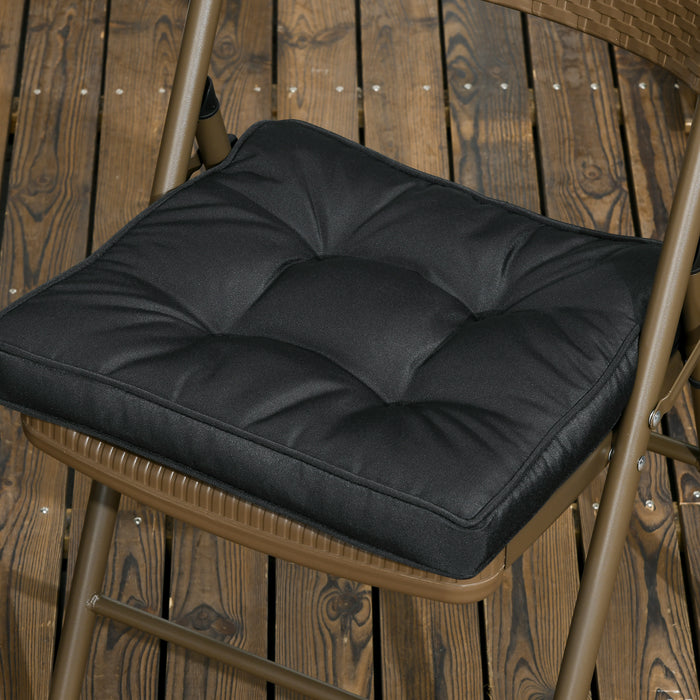 Outdoor Chair Comfort Pad - 40x40cm Garden Seat Cushion with Secure Ties - Ideal for Patio Dining and Seating Enhancement