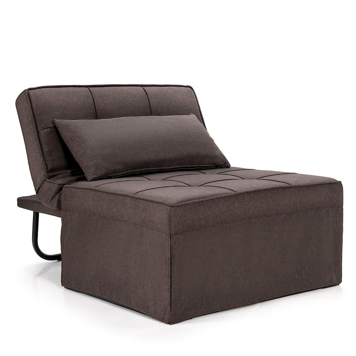 Convertible Furniture Company - 4 in 1 Adjustable Backrest Sofa Bed in Beige - Perfect Solution for Small Living Spaces