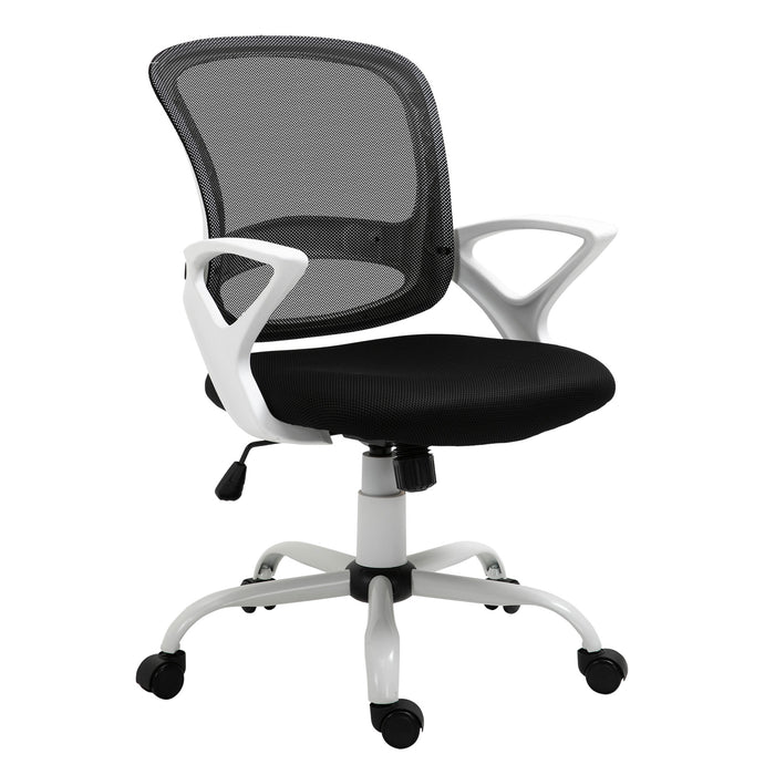 Mesh Ergonomic Office Swivel Chair - Lumbar Support, Adjustable Height & Armrests, Breathable Design - Ideal for Extended Desk Work & Comfort