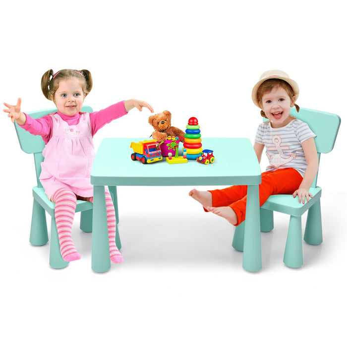 KidKraft - Blue Multi Activity Table and Chair Set Designed for Children - Ideal for Homeschooling, Crafting and Snack Time