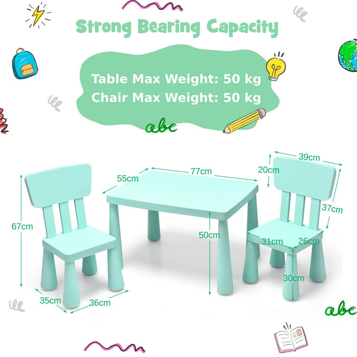 KidKraft - Blue Multi Activity Table and Chair Set Designed for Children - Ideal for Homeschooling, Crafting and Snack Time