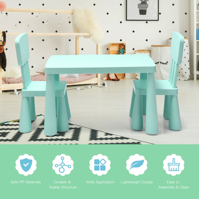 KidKraft - Blue Multi Activity Table and Chair Set Designed for Children - Ideal for Homeschooling, Crafting and Snack Time