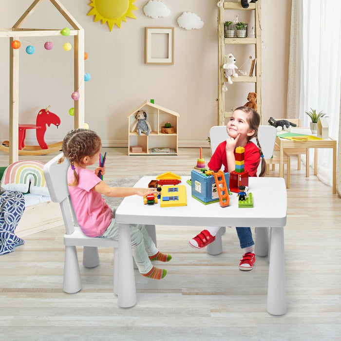 KidKraft - Blue Multi Activity Table and Chair Set Designed for Children - Ideal for Homeschooling, Crafting and Snack Time