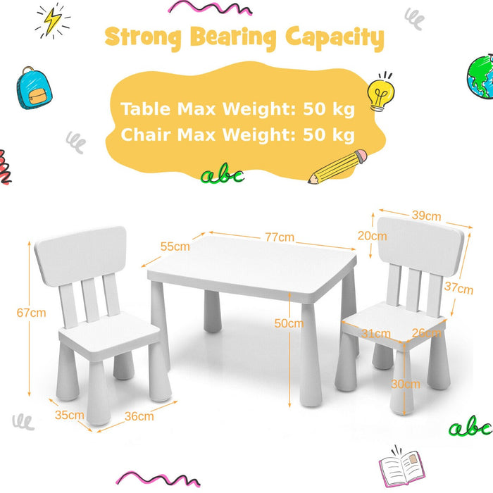 KidKraft - Blue Multi Activity Table and Chair Set Designed for Children - Ideal for Homeschooling, Crafting and Snack Time