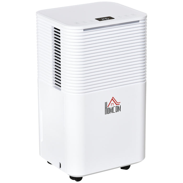 12L/Day Portable Quiet Dehumidifier - High-Efficiency 2000ML Electric Air De-Humidifier with 3 Modes - Ideal for Home Laundry, Bedroom, Basement Moisture Control