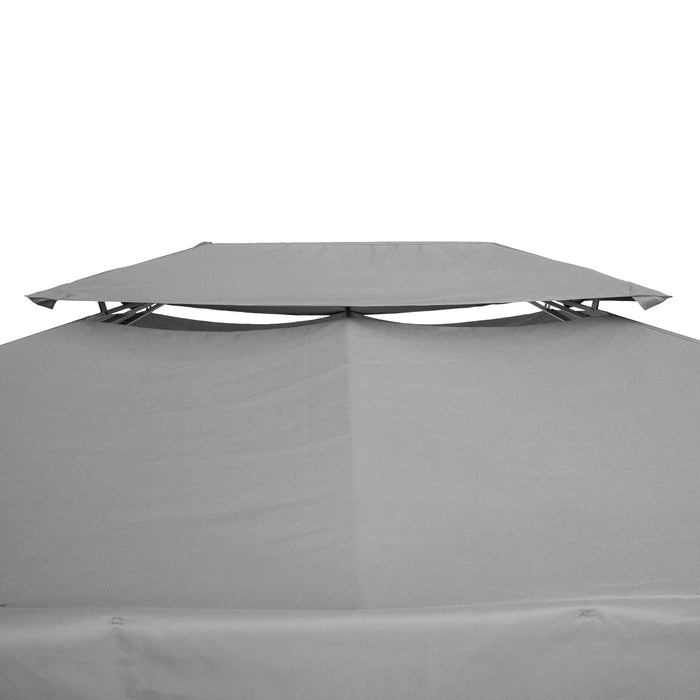 3x4m Gazebo Replacement Canopy - Dual-Tier UV Protective Top Cover for Garden Outdoor Awnings - Ideal for Sheltering Your Patio, Light Grey (Roof Only)