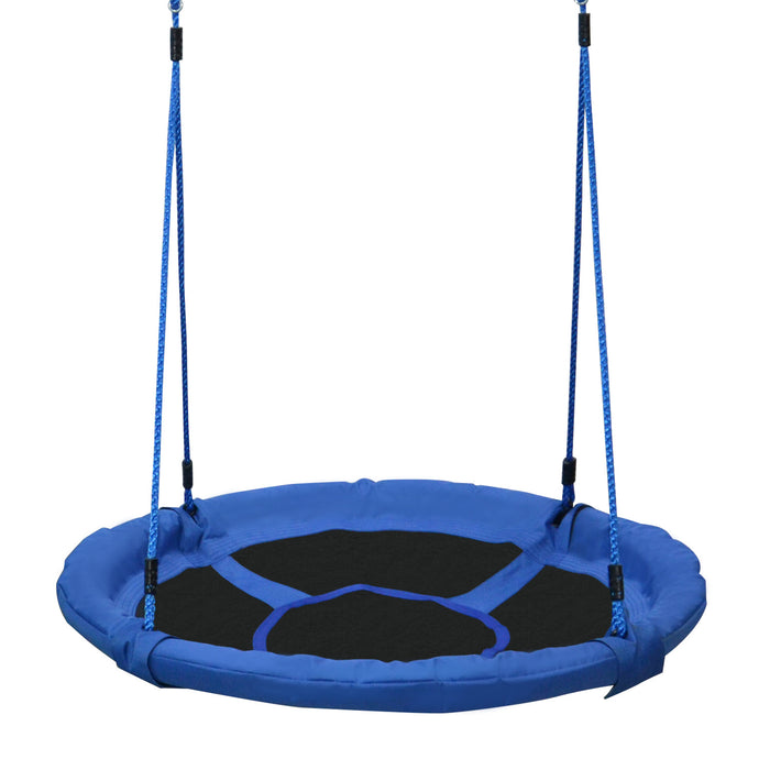 Kids' Large 100cm Diameter Blue Tree Swing - Sturdy & Durable Outdoor Spinner - Perfect for Children's Backyard Fun & Play