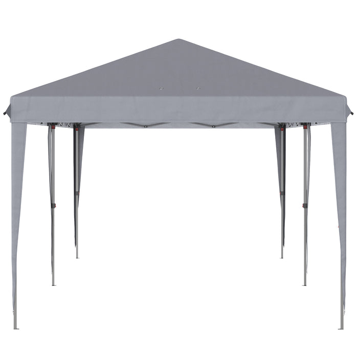 Foldable 3x6m Pop-Up Gazebo Tent - Height Adjustable Canopy with Carrying Bag, Grey - Ideal for Weddings and Outdoor Events