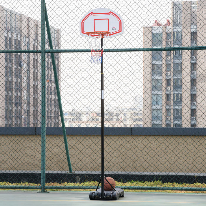 Portable Outdoor Basketball Hoop - Adjustable Height Stand with Sturdy Rim and Wheels - Ideal for Home Courts and Driveway Play