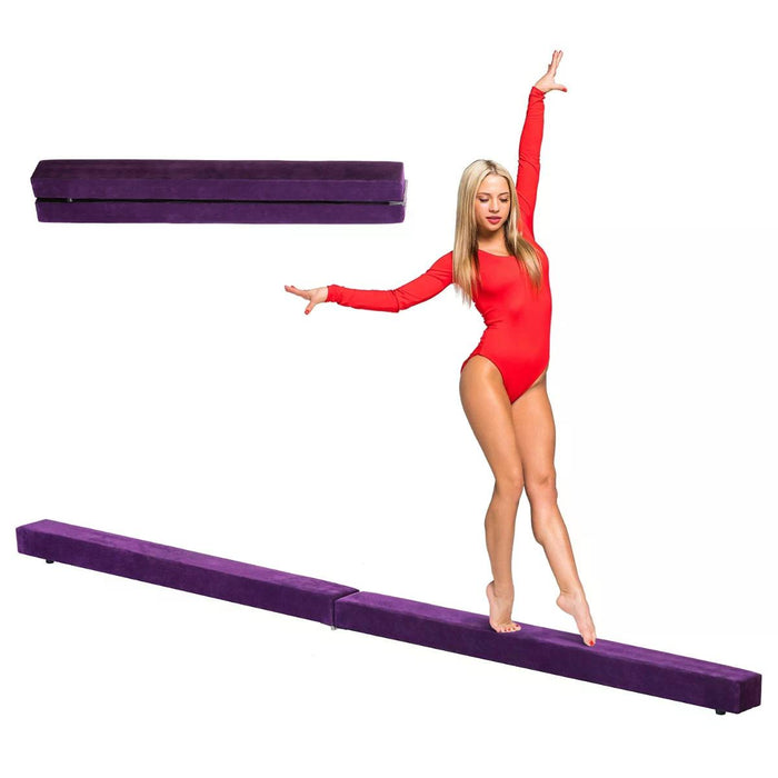 Gymnastics Balance Beam Trainer - 2.4m Length, Durable Purple Equipment - Ideal for Training & Skill Development