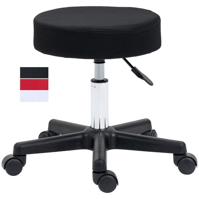 Hydraulic Swivel Salon Stool - Spa & Massage Chair with Adjustable Height, 3 Replaceable Covers - Ideal for Tattoo Artists, Beauticians, Therapists