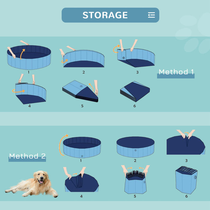 Foldable Pet Swimming Pool - 120cm, Durable and Portable - Ideal for Dogs and Outdoor Bathing