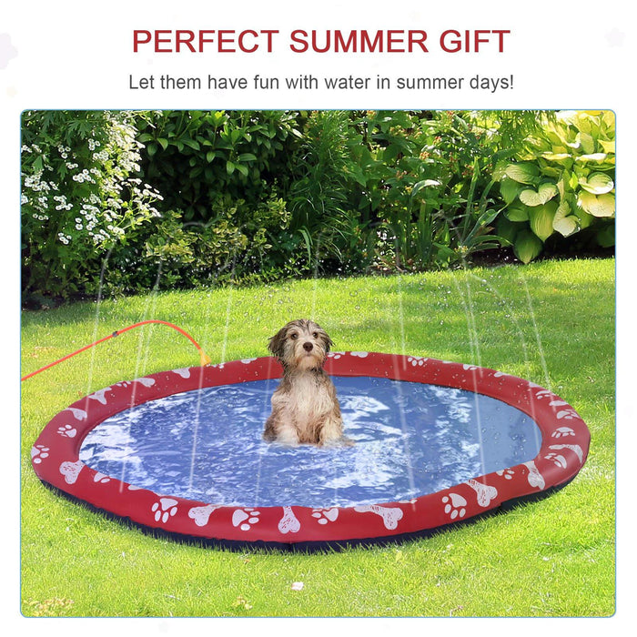 Splash Pad Sprinkler for Dogs - Pet Bath & Water Play Mat - Outdoor Cooling Fun for Furry Friends