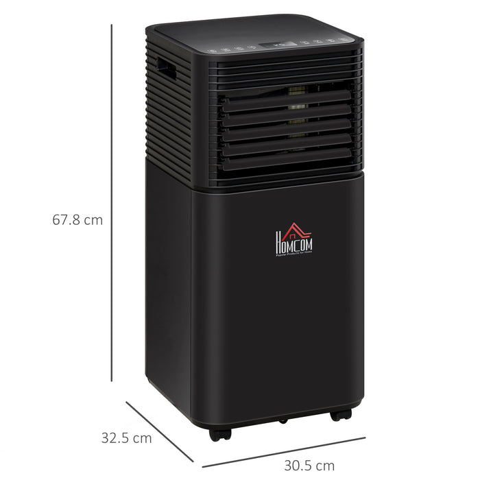 9000 BTU 4-In-1 Portable Air Conditioner - Cooling, Dehumidifying, Ventilating with Fan - Includes Remote, LED Display, 24-Hour Timer, Auto Shut-Down, Ideal for Small Spaces