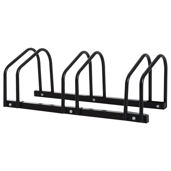 Bicycle Parking Stand - Secure Floor/Wall Mount Cycle Rack with Locking Feature, 76x33x27 Inches - Ideal for Organizing Garage Space & Protecting Bikes