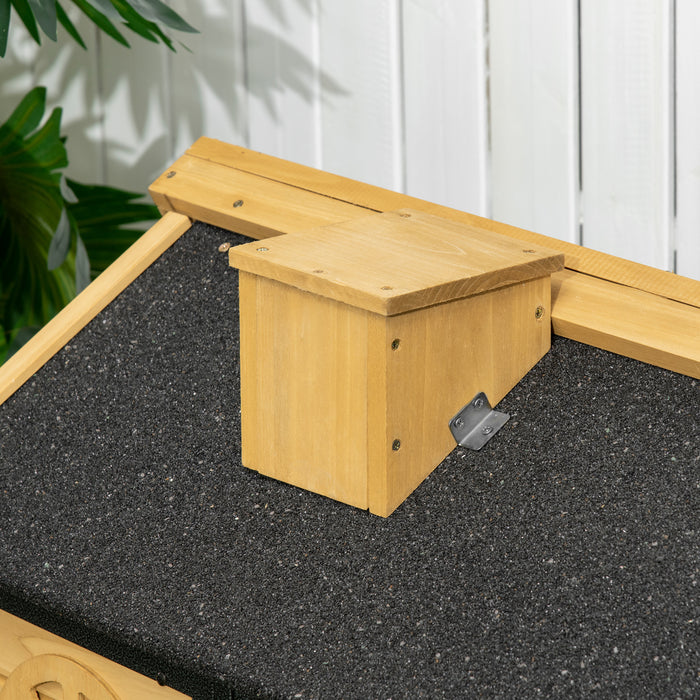 Outdoor Bunny Hutch with Spacious Run - Easy-Clean Removable Tray, Ramp Access, Durable Small Animal Shelter - Perfect for Pet Rabbits and Small Creatures